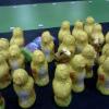 The chocolate chicks waithing to be selected.