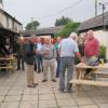 We commandeered tthe patio area of the Inn with its picnic tables and covered "smoker's area". 