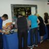Everyone checks out the raffle prizes. 