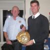 Paul Jackson receives his award of Club Supporter of the Year award - a month late. Paul has been a club member since 2000 and has organised the Scalextric competition for the last 5 years as well as organising several Kart racing sessions. 
