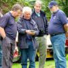 Ralph, Cam, Dave Reeves and Noel check out the latest MG parts. 