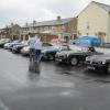 Ribchester car park - and the rain had followed us through Preston - it stayed with us until afetr 2 pm