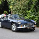 Peter Dobson in his MGB 