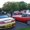 Dave and Sandy's MGF and Martin & Margaret's E Type.