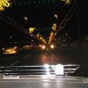 The convoy set off through the lights - the following shots are of Peter's MGB following Cam's bootrack
