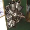 A very early radial aircraft engine made during World war one out of the the then new metal, aluminium 