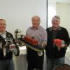 Eric center)with his winning buggy with Dave (right) runner up and John (left) in 3rd place. 
