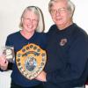 Sandy & Dave with the shield for Supporter of the Year