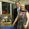David Reeves won the raffle and here he is with the prize, joined by wife Pauline. 