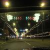 View of the illuminations through the windscreen