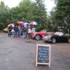 ..but then the rain arrived and only the hardy ones stayed outside.