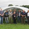 The new event shelter at its first show - with club members Noel,Dave Law, Brian Law, Ron & Joyce Whittle, Dave Maguire, Eric, Richard Sherman.